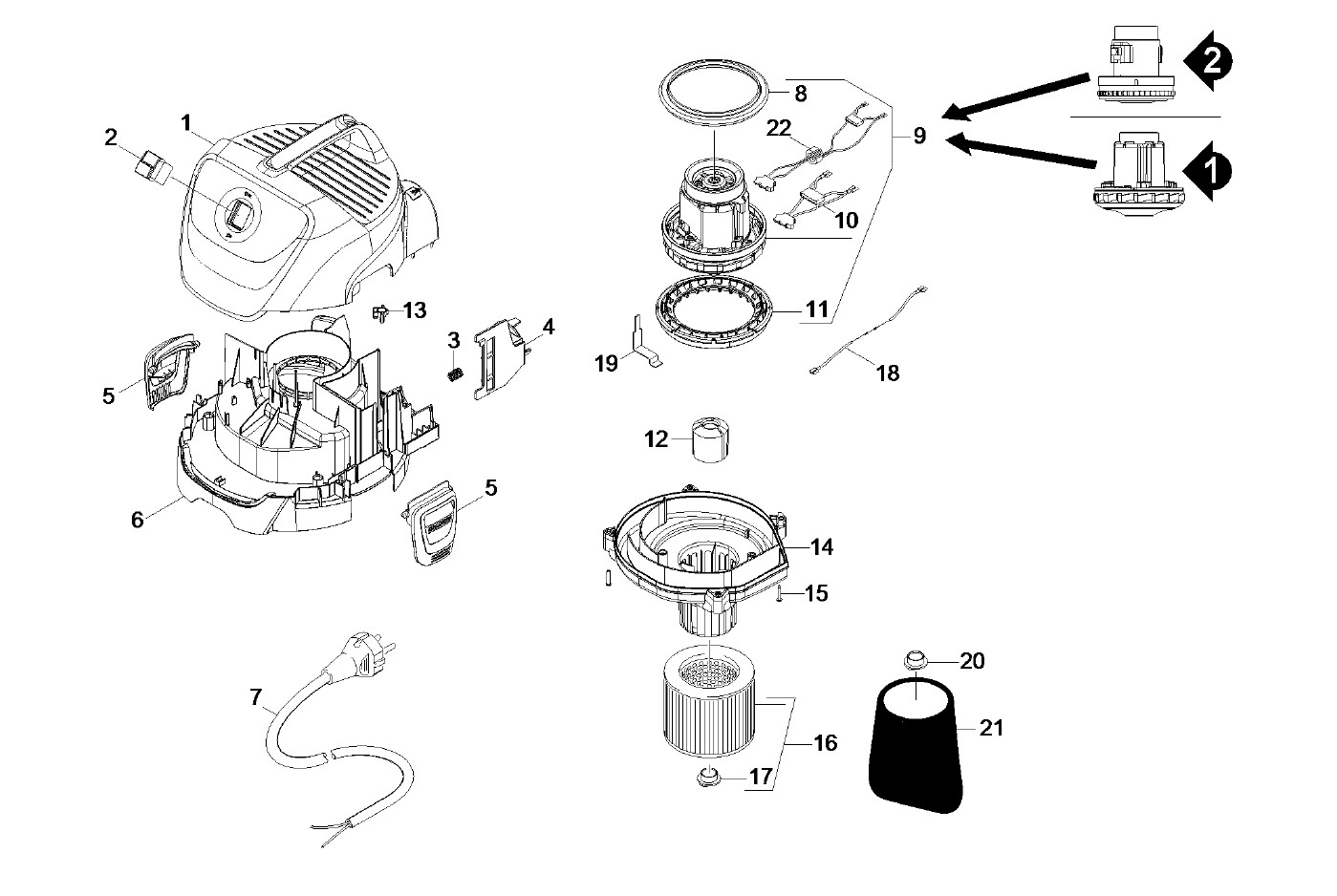 Ersatz-Griffbogen Für Kärcher DS5300 T7 T12 T15 T17 Staubsauger